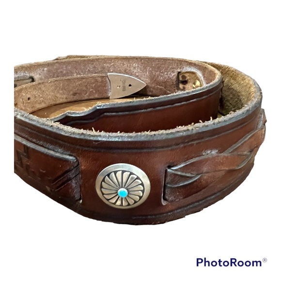 VTG 1996 WESTERN LEATHER BELT - Picture 6 of 7